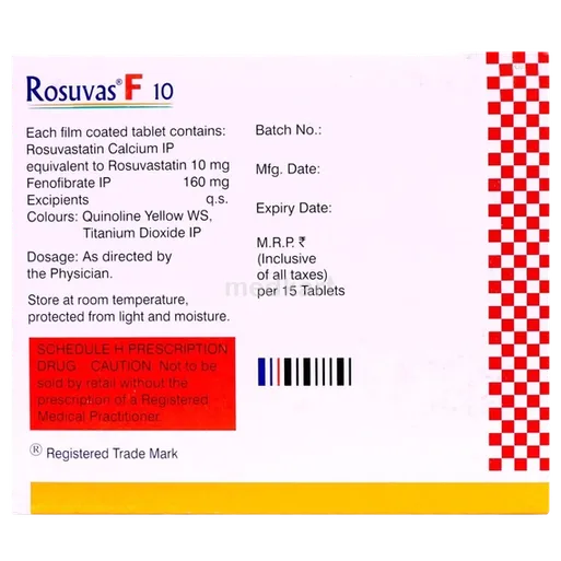 rosuvas f 10mg tablet 15's